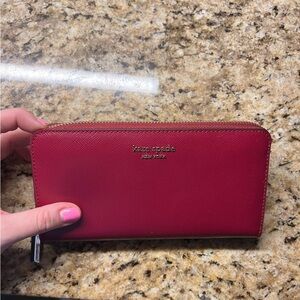 Kate Spade Cherry Red Zip Wallet